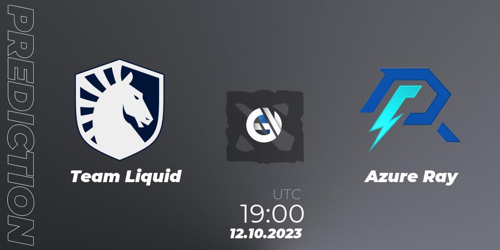 Prognose für das Spiel Team Liquid VS Azure Ray. 12.10.23. Dota 2 - The International 2023 - Group Stage