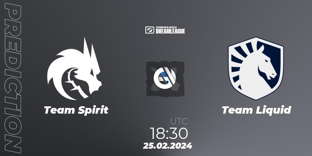 Prognose für das Spiel Team Spirit VS Team Liquid. 25.02.24. Dota 2 - DreamLeague Season 22