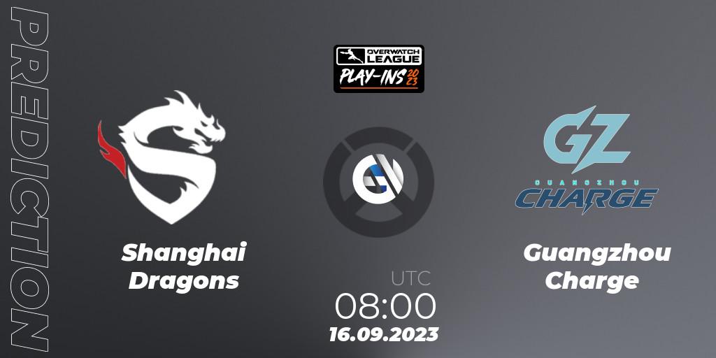 Prognose für das Spiel Shanghai Dragons VS Guangzhou Charge. 16.09.23. Overwatch - Overwatch League 2023 - Play-Ins