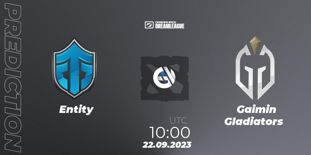 Prognose für das Spiel Entity VS Gaimin Gladiators. 22.09.23. Dota 2 - DreamLeague Season 21