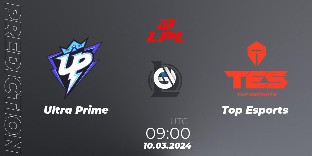 Prognose für das Spiel Ultra Prime VS Top Esports. 10.03.24. LoL - LPL Spring 2024 - Group Stage