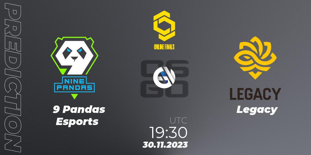 Prognose für das Spiel 9 Pandas Esports VS Legacy. 30.11.23. CS2 (CS:GO) - CCT Online Finals #5