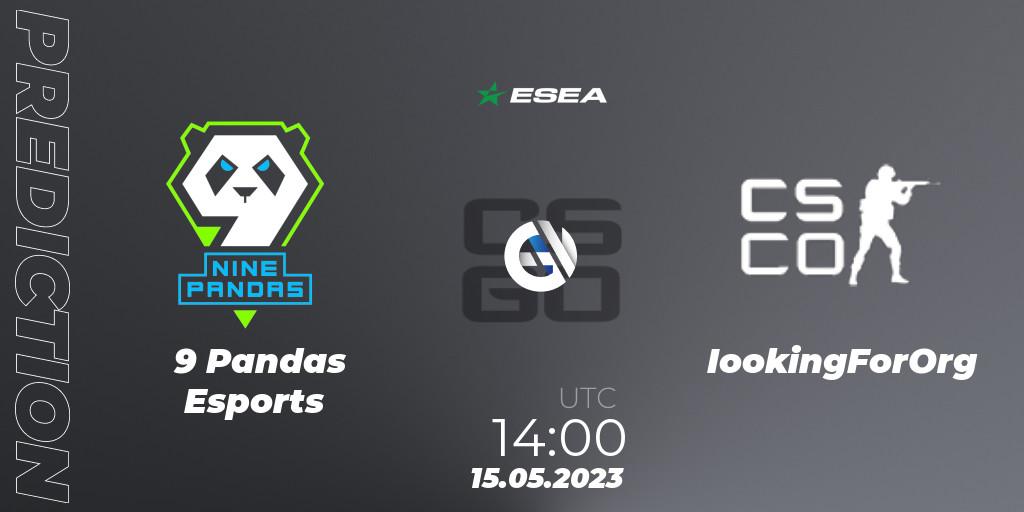 Prognose für das Spiel 9 Pandas Esports VS IookingForOrg. 15.05.23. CS2 (CS:GO) - ESEA Season 45: Advanced Division - Europe