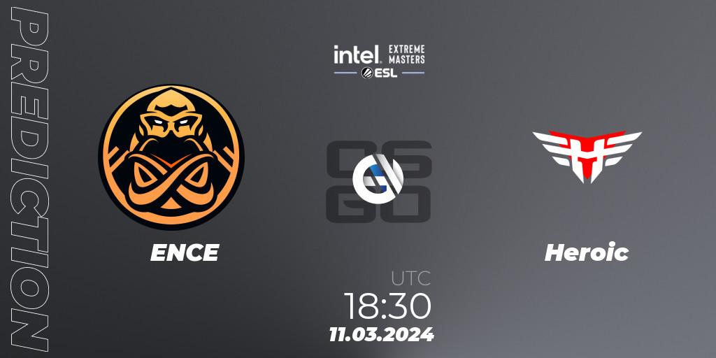 Prognose für das Spiel ENCE VS Heroic. 11.03.24. CS2 (CS:GO) - Intel Extreme Masters Dallas 2024: European Closed Qualifier