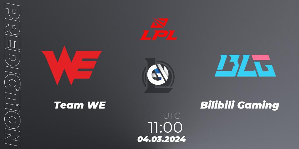 Prognose für das Spiel Team WE VS Bilibili Gaming. 04.03.24. LoL - LPL Spring 2024 - Group Stage