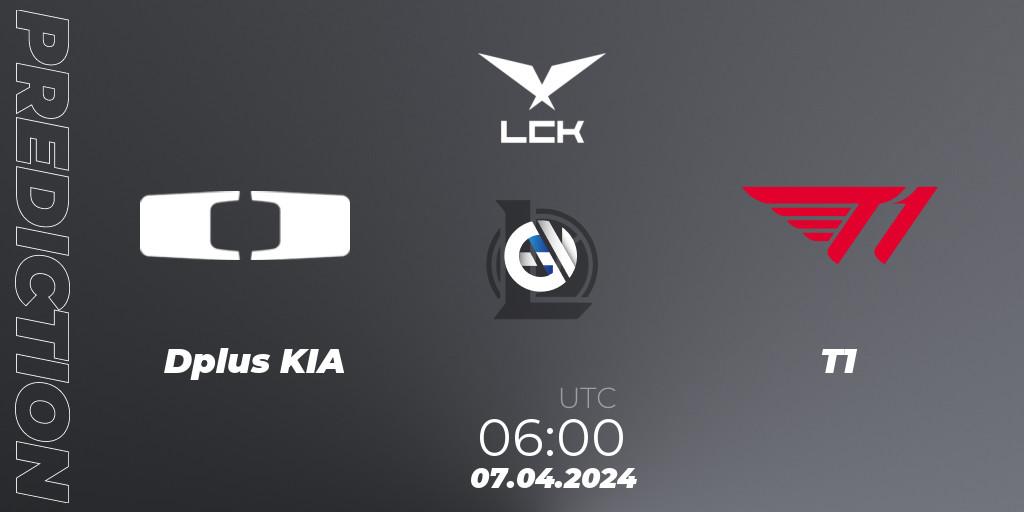 Prognose für das Spiel Dplus KIA VS T1. 07.04.24. LoL - LCK Spring 2024 - Playoffs
