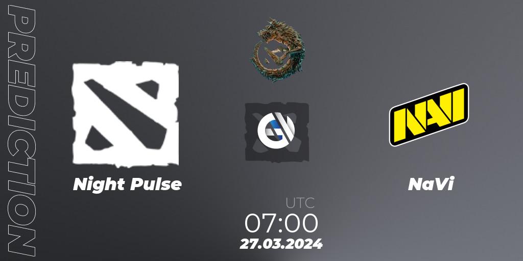 Prognose für das Spiel Night Pulse VS NaVi. 27.03.24. Dota 2 - PGL Wallachia Season 1: Eastern Europe Closed Qualifier