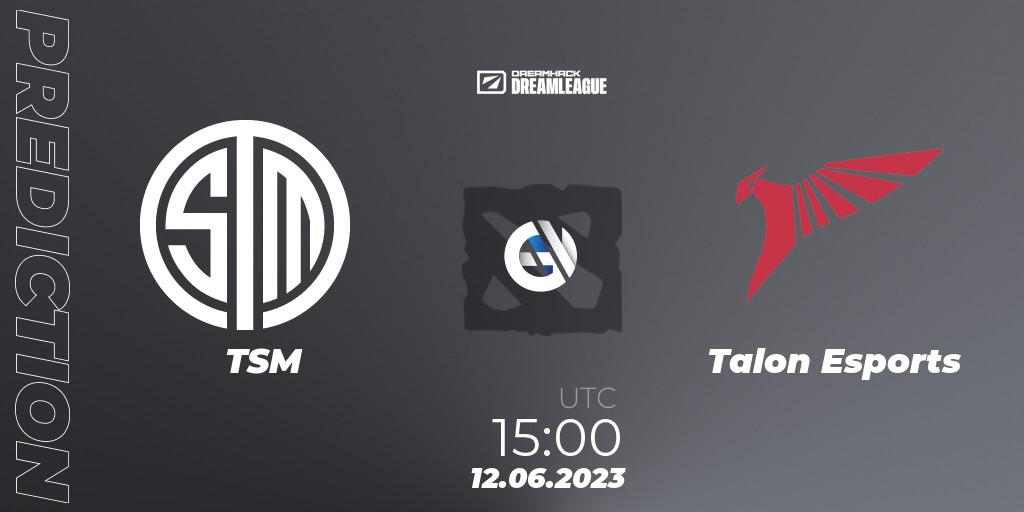 Prognose für das Spiel TSM VS Talon Esports. 12.06.23. Dota 2 - DreamLeague Season 20 - Group Stage 1