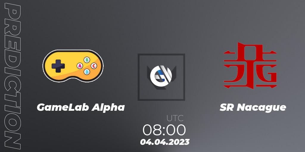 Prognose für das Spiel GameLab Alpha VS SR Nacague. 04.04.23. VALORANT - VALORANT Challengers 2023: Philippines Split 2 - Group stage