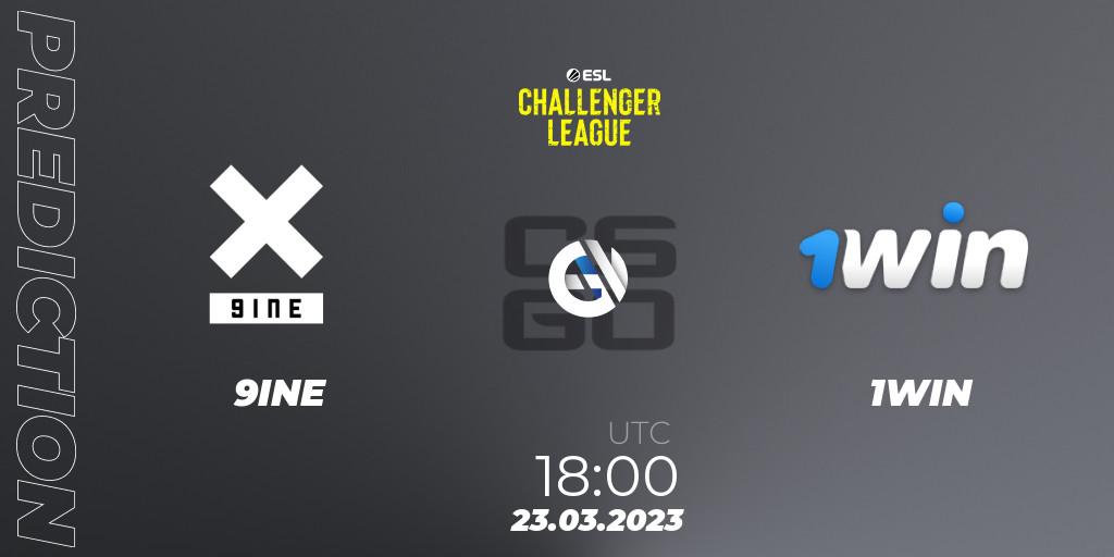 Prognose für das Spiel 9INE VS 1WIN. 24.03.23. CS2 (CS:GO) - ESL Challenger League Season 44: Europe