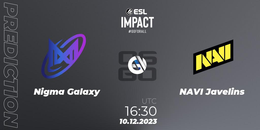 Prognose für das Spiel Nigma Galaxy VS NAVI Javelins. 10.12.23. CS2 (CS:GO) - ESL Impact League Season 4