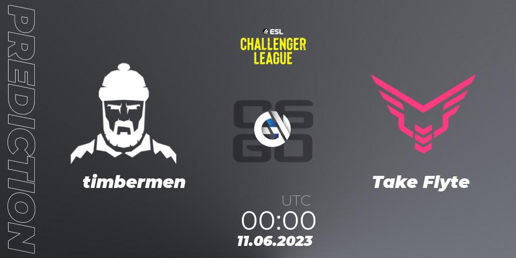 Prognose für das Spiel timbermen VS Take Flyte. 11.06.23. CS2 (CS:GO) - ESL Challenger League Season 45 Relegation: North America