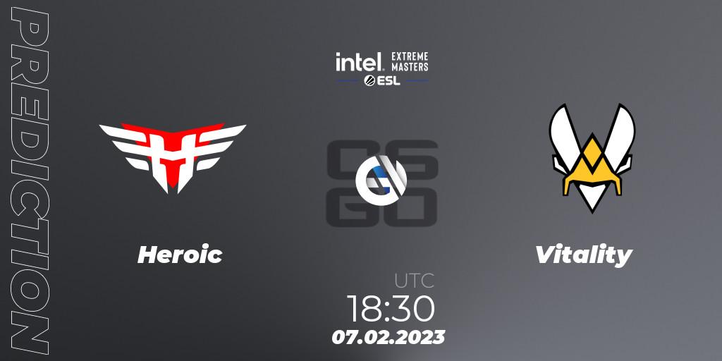 Prognose für das Spiel Heroic VS Vitality. 07.02.23. CS2 (CS:GO) - IEM Katowice 2023