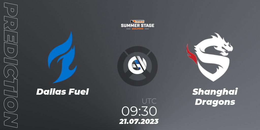 Prognose für das Spiel Dallas Fuel VS Shanghai Dragons. 21.07.23. Overwatch - Overwatch League 2023 - Summer Stage Qualifiers