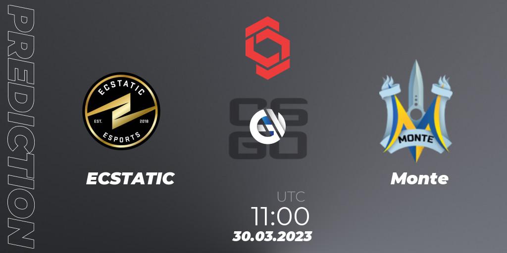 Prognose für das Spiel ECSTATIC VS Monte. 30.03.23. CS2 (CS:GO) - CCT Central Europe Series #5