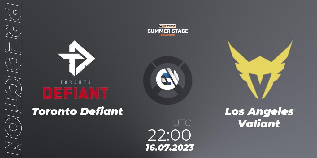 Prognose für das Spiel Toronto Defiant VS Los Angeles Valiant. 16.07.23. Overwatch - Overwatch League 2023 - Summer Stage Qualifiers