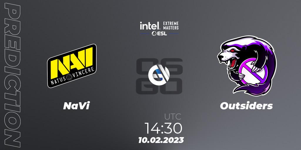 Prognose für das Spiel NaVi VS Outsiders. 10.02.23. CS2 (CS:GO) - IEM Katowice 2023