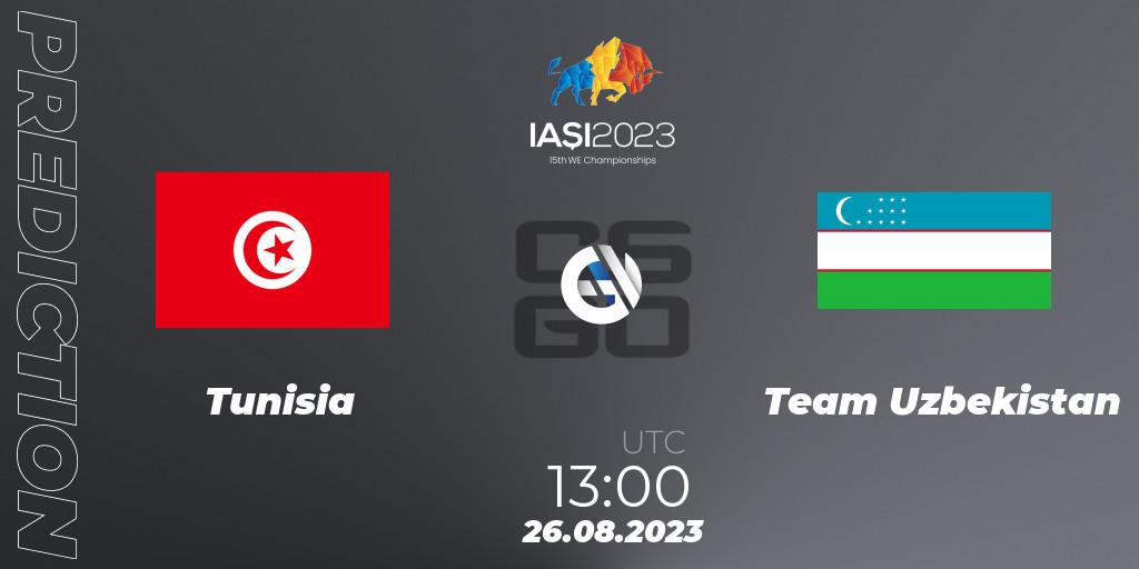 Prognose für das Spiel Tunisia VS Team Uzbekistan. 26.08.23. CS2 (CS:GO) - IESF World Esports Championship 2023