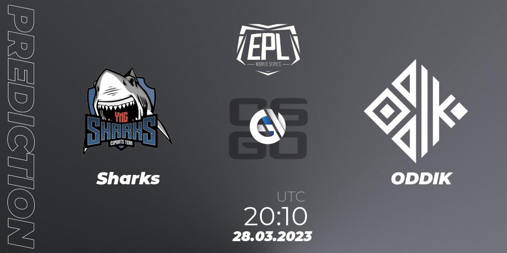 Prognose für das Spiel Sharks VS ODDIK. 28.03.23. CS2 (CS:GO) - EPL World Series: Americas Season 3