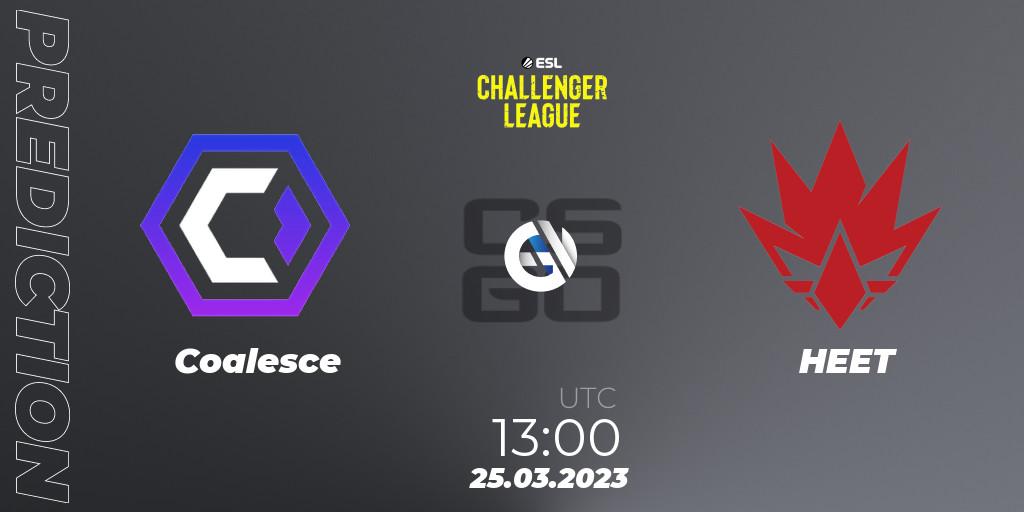 Prognose für das Spiel Coalesce VS HEET. 25.03.23. CS2 (CS:GO) - ESL Challenger League Season 44 Relegation: Europe