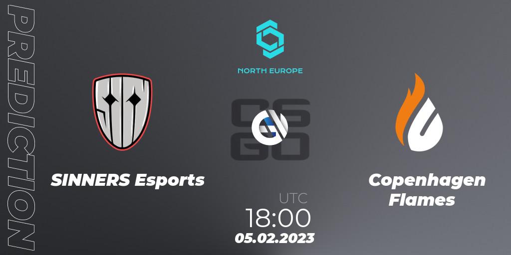 Prognose für das Spiel SINNERS Esports VS Copenhagen Flames. 05.02.23. CS2 (CS:GO) - CCT North Europe Series #3