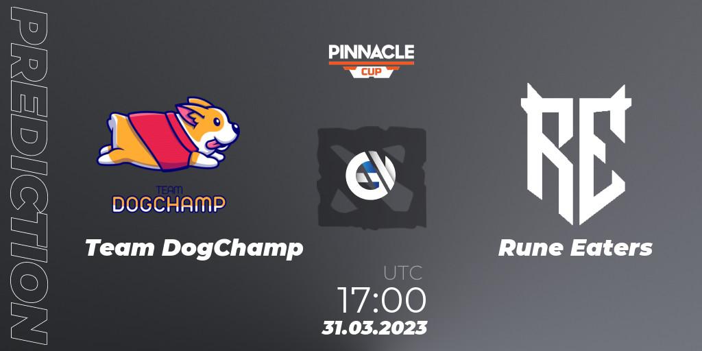 Prognose für das Spiel Team DogChamp VS Rune Eaters. 01.04.23. Dota 2 - Pinnacle Cup: Malta Vibes - Tour 1
