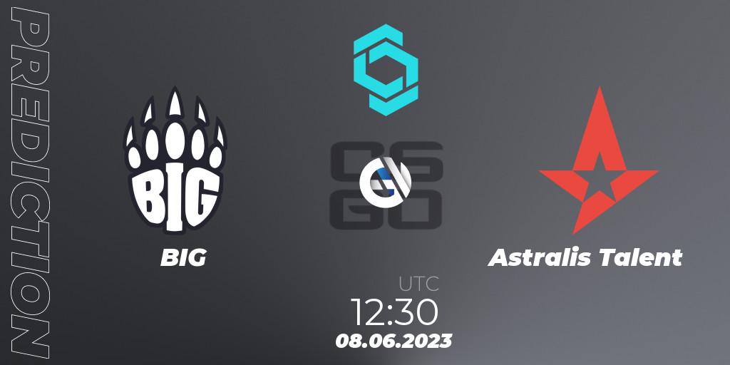 Prognose für das Spiel BIG VS Astralis Talent. 08.06.23. CS2 (CS:GO) - CCT North Europe Series 5