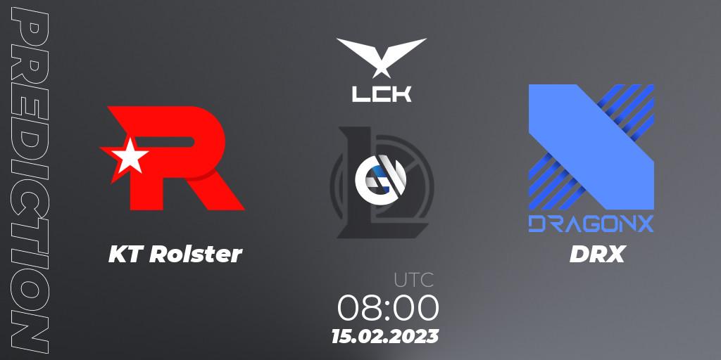 Prognose für das Spiel KT Rolster VS DRX. 15.02.23. LoL - LCK Spring 2023 - Group Stage