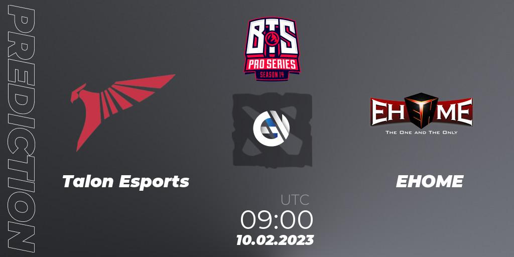 Prognose für das Spiel Talon Esports VS EHOME. 10.02.23. Dota 2 - BTS Pro Series Season 14: Southeast Asia