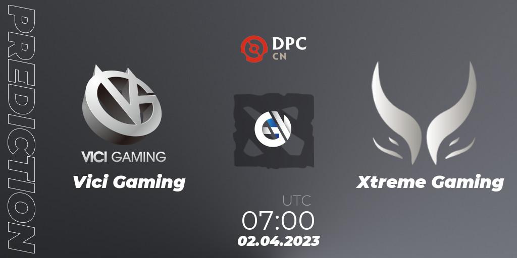 Prognose für das Spiel Vici Gaming VS Xtreme Gaming. 02.04.23. Dota 2 - DPC 2023 Tour 2: China Division I (Upper)