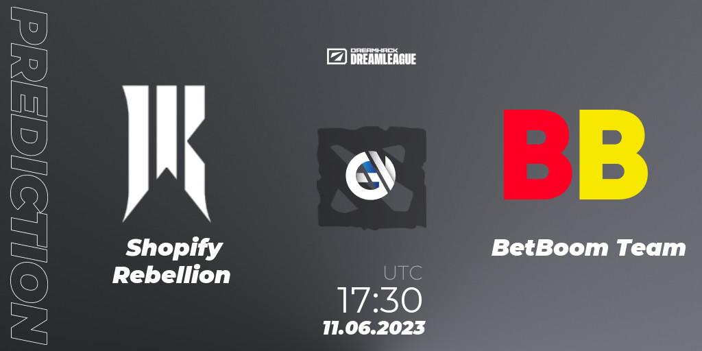 Prognose für das Spiel Shopify Rebellion VS BetBoom Team. 11.06.23. Dota 2 - DreamLeague Season 20 - Group Stage 1