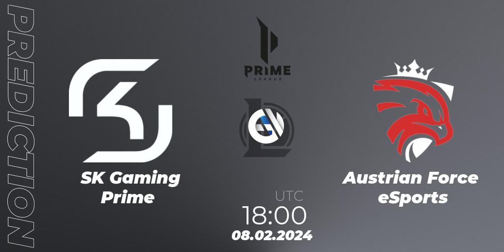 Prognose für das Spiel SK Gaming Prime VS Austrian Force eSports. 08.02.24. LoL - Prime League Spring 2024 - Group Stage