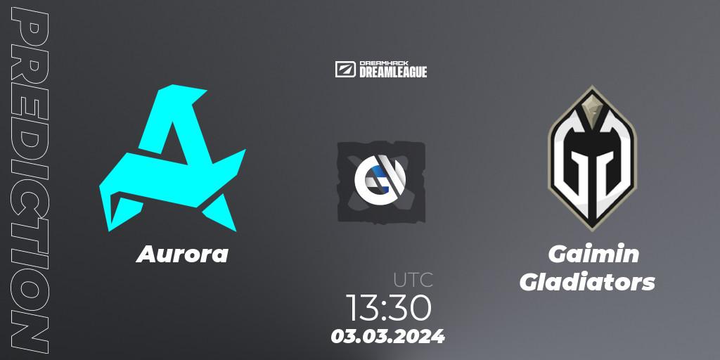 Prognose für das Spiel Aurora VS Gaimin Gladiators. 03.03.24. Dota 2 - DreamLeague Season 22