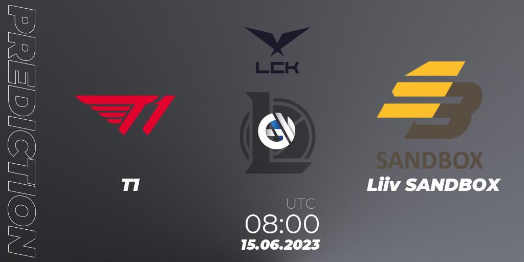 Prognose für das Spiel T1 VS Liiv SANDBOX. 15.06.23. LoL - LCK Summer 2023 Regular Season