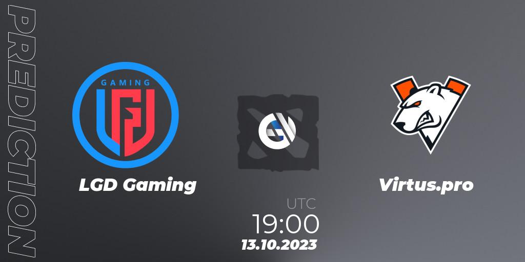 Prognose für das Spiel LGD Gaming VS Virtus.pro. 13.10.23. Dota 2 - The International 2023 - Group Stage