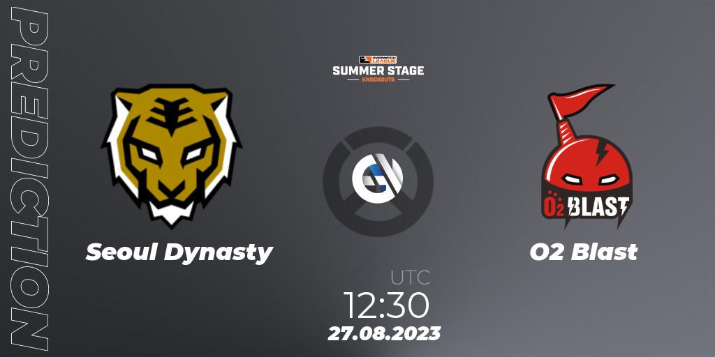 Prognose für das Spiel Seoul Dynasty VS O2 Blast. 27.08.23. Overwatch - Overwatch League 2023 - Summer Stage Knockouts