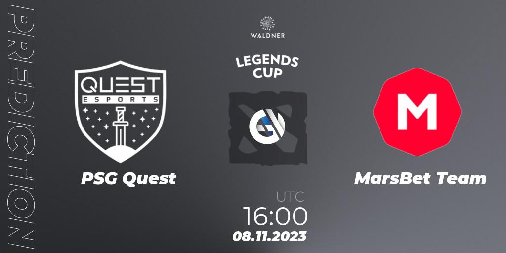 Prognose für das Spiel PSG Quest VS MarsBet Team. 08.11.23. Dota 2 - Waldner Legends Cup: Closed Qualifier