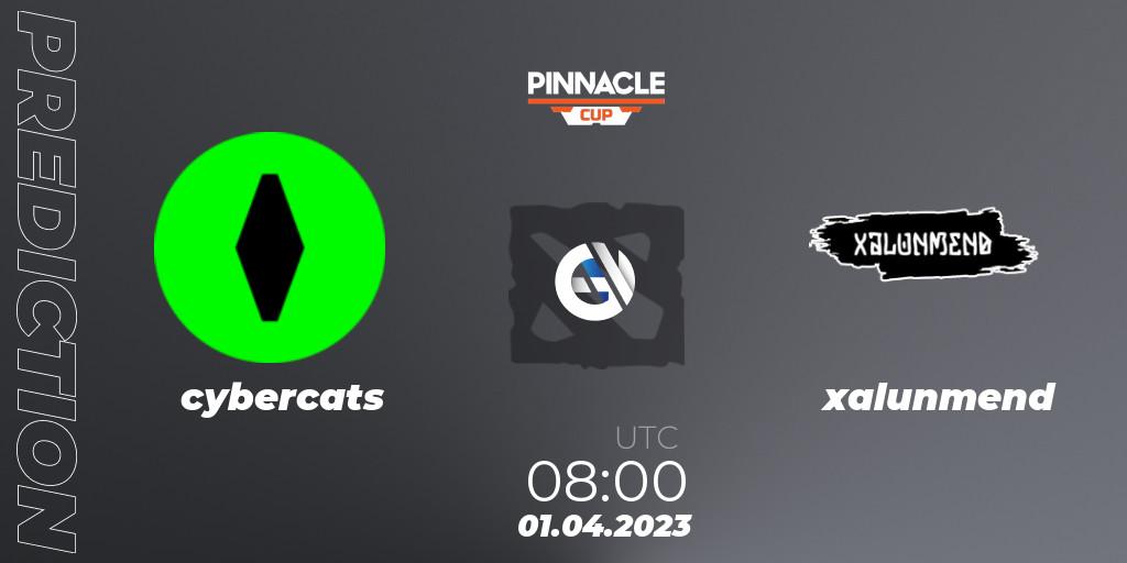 Prognose für das Spiel cybercats VS xalunmend. 01.04.23. Dota 2 - Pinnacle Cup: Malta Vibes - Tour 1