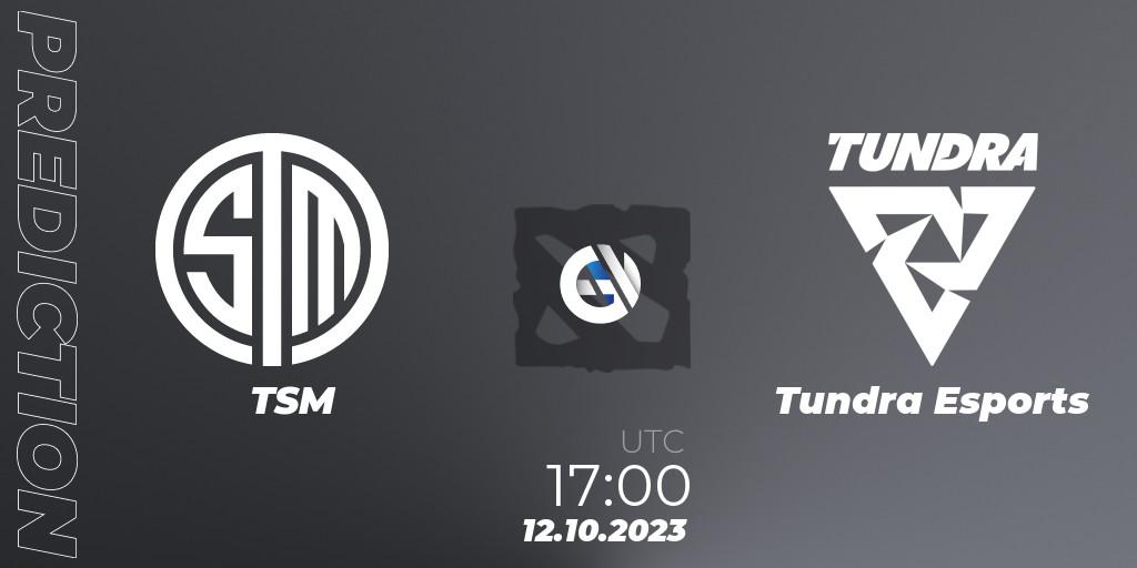 Prognose für das Spiel TSM VS Tundra Esports. 12.10.23. Dota 2 - The International 2023 - Group Stage