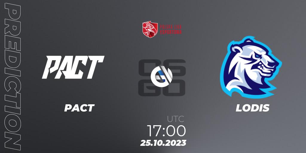 Prognose für das Spiel PACT VS LODIS. 25.10.23. CS2 (CS:GO) - Polska Liga Esportowa 2023: Split #3