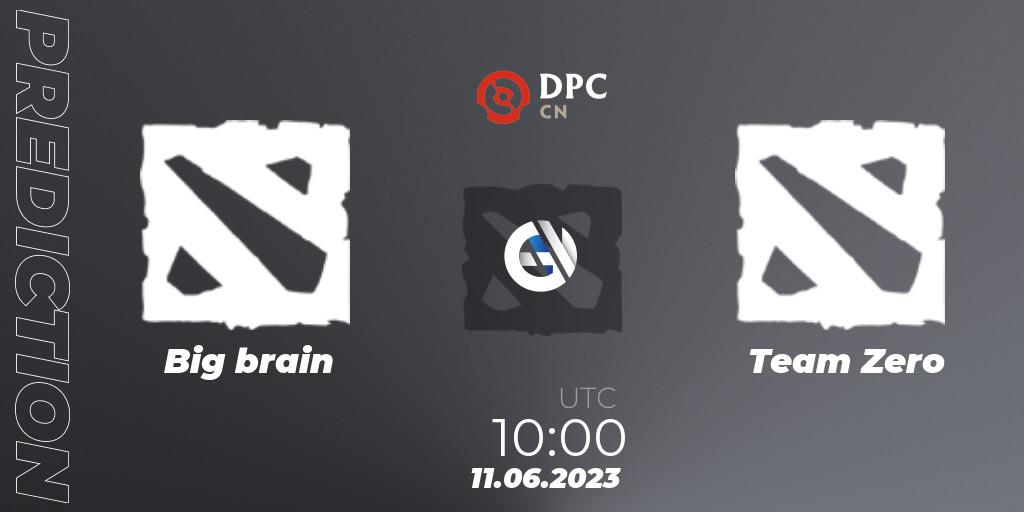Prognose für das Spiel Big brain VS Team Zero. 11.06.23. Dota 2 - DPC 2023 Tour 3: CN Division II (Lower)