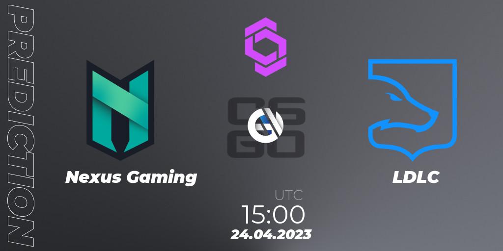 Prognose für das Spiel Nexus Gaming VS LDLC. 24.04.23. CS2 (CS:GO) - CCT West Europe Series #3