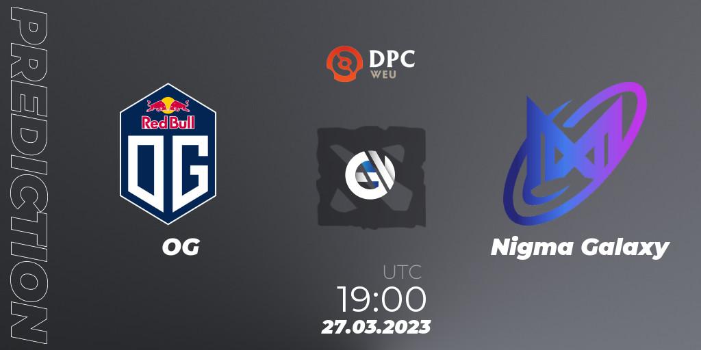Prognose für das Spiel OG VS Nigma Galaxy. 27.03.23. Dota 2 - DPC 2023 Tour 2: WEU Division I (Upper)