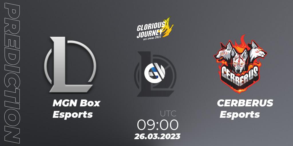 Prognose für das Spiel MGN Box Esports VS CERBERUS Esports. 26.03.23. LoL - VCS Spring 2023 - Group Stage
