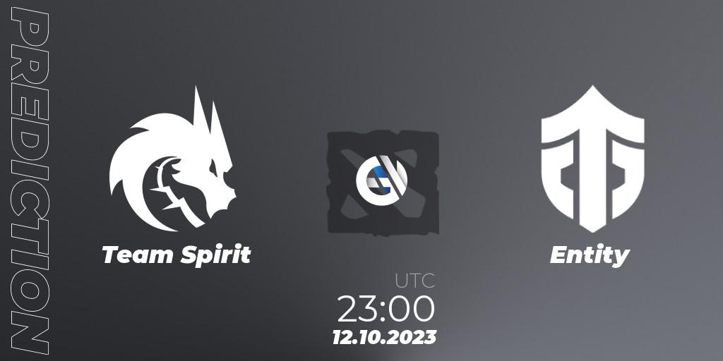 Prognose für das Spiel Team Spirit VS Entity. 12.10.23. Dota 2 - The International 2023 - Group Stage
