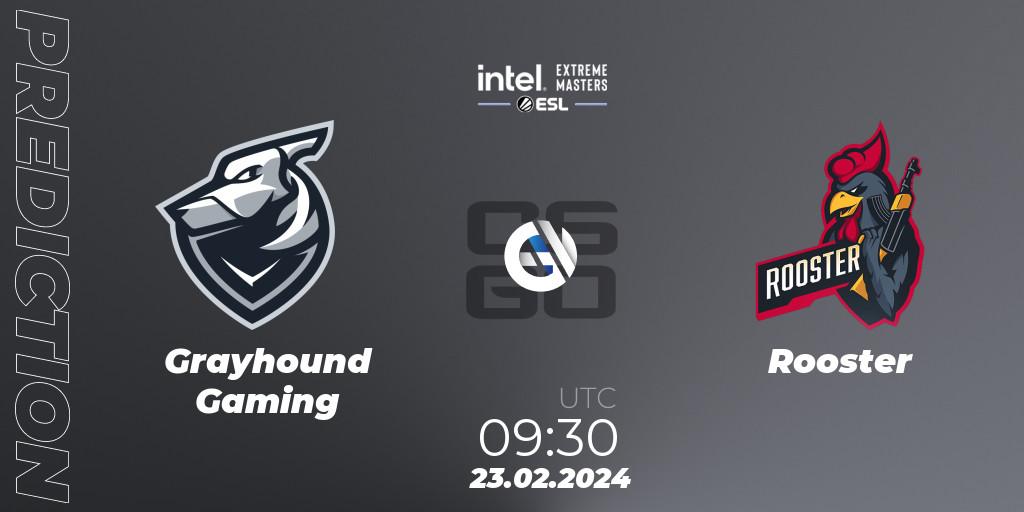 Prognose für das Spiel Grayhound Gaming VS Rooster. 23.02.24. CS2 (CS:GO) - Intel Extreme Masters Dallas 2024: Oceanic Closed Qualifier