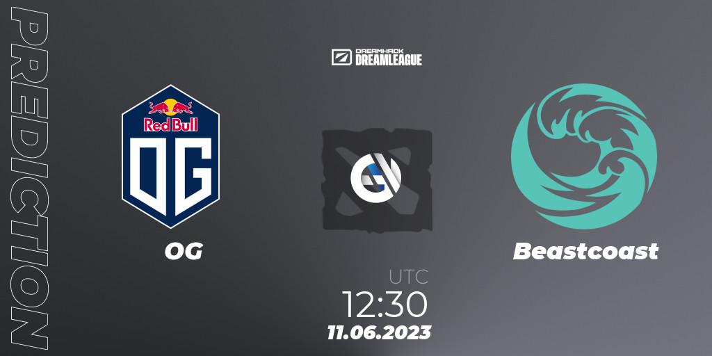 Prognose für das Spiel OG VS Beastcoast. 11.06.23. Dota 2 - DreamLeague Season 20 - Group Stage 1