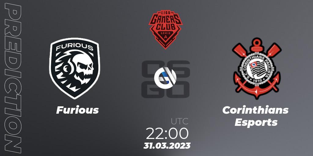Prognose für das Spiel Furious VS Corinthians Esports. 31.03.23. CS2 (CS:GO) - Liga Gamers Club 2023 Serie A March Cup