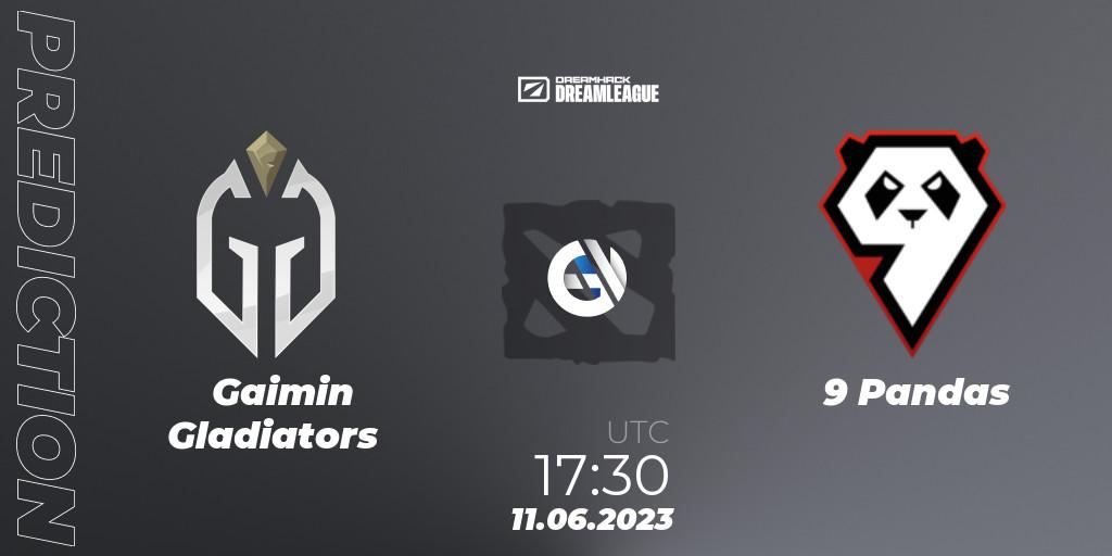 Prognose für das Spiel Gaimin Gladiators VS 9 Pandas. 11.06.23. Dota 2 - DreamLeague Season 20 - Group Stage 1