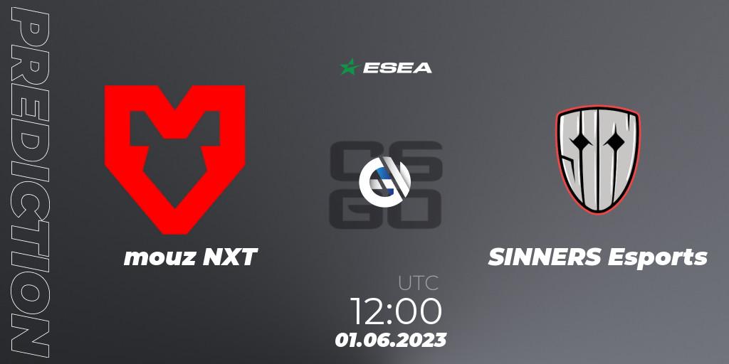 Prognose für das Spiel mouz NXT VS SINNERS Esports. 01.06.23. CS2 (CS:GO) - ESEA Advanced Season 45 Europe